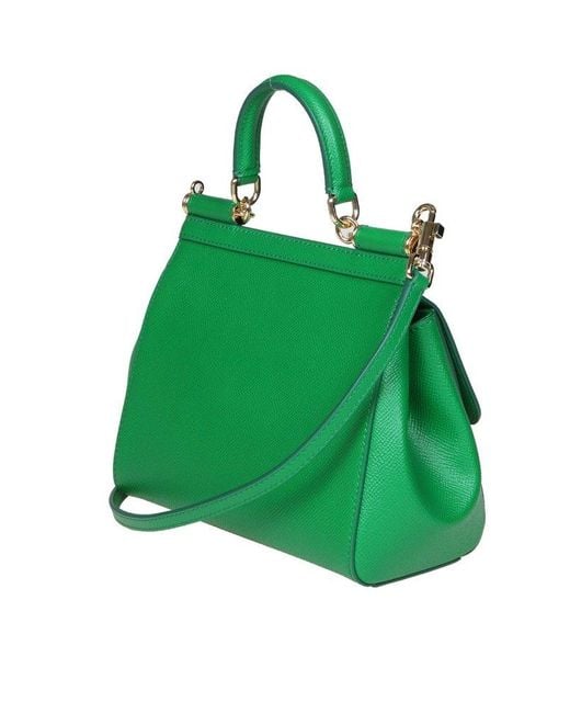 Dolce & Gabbana Green Handbag From The Sicily Line In Small Size