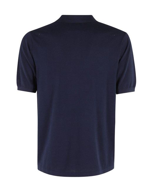Mc2 Saint Barth Blue Sloan Knitted Polo Shirt for men