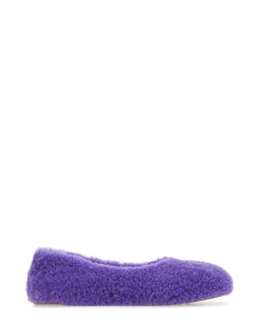 amina muaddi purple shoes