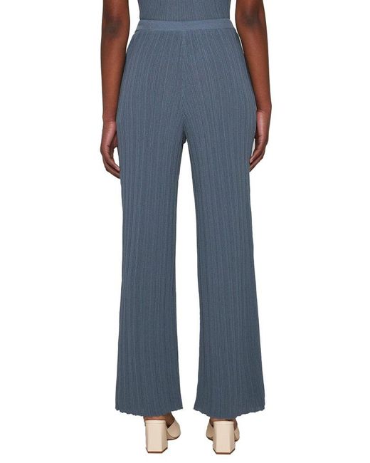 LE17SEPTEMBRE Blue Ribbed Drawstring Pants