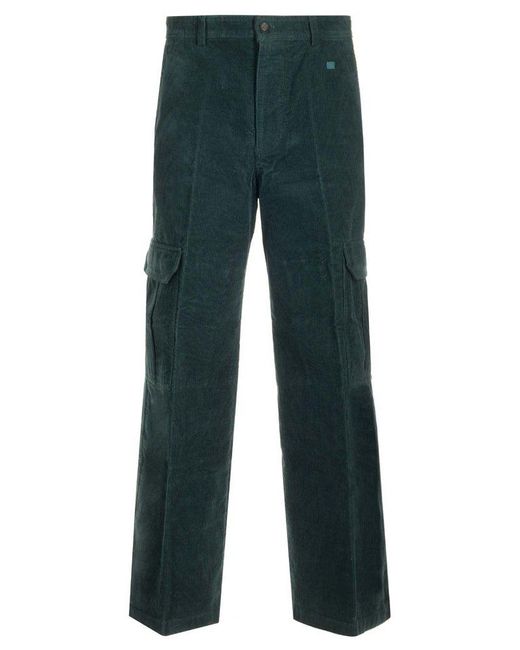 Acne Blue Corduroy Cargo Trousers for men