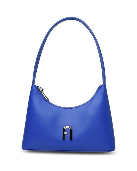 Furla Blue Diamante Logo Plaque Mini Shoulder Bag