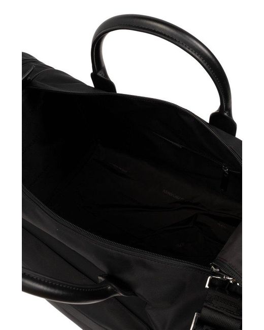 Emporio Armani Black Sustainability Collection Travel Bag for men