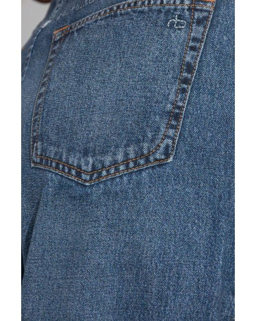 Rag & Bone Blue 'Miramar Sofie' Cotton Trousers
