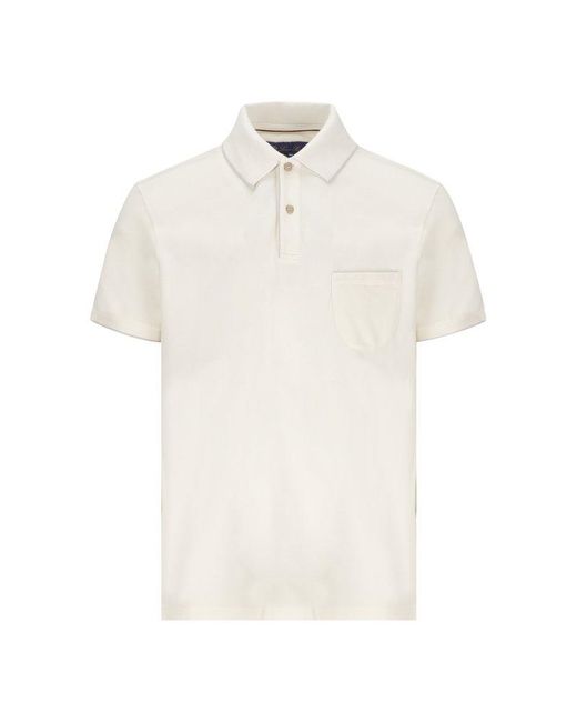 Loro Piana White Regatta Short Sleeved Polo Shirt for men