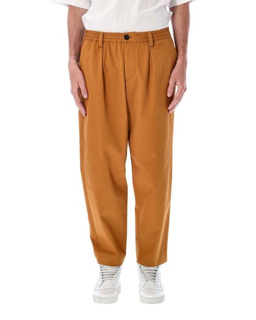 Marni Cropped Cotton Gabardine Pants for Men | Lyst