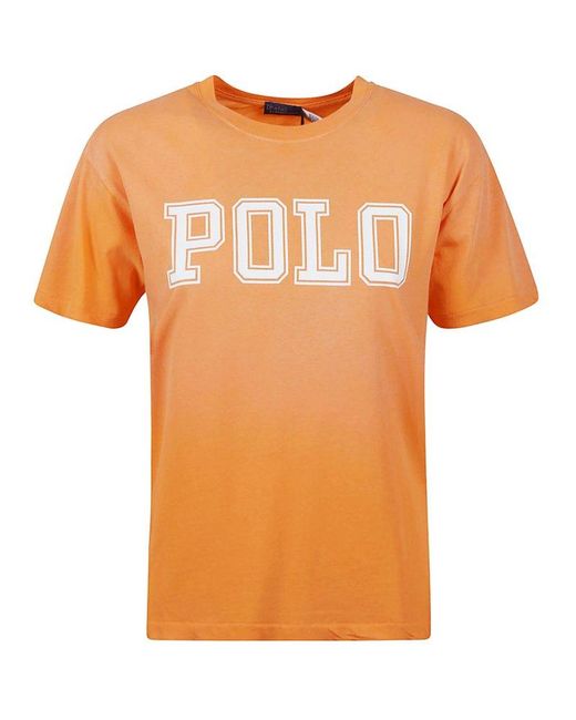 Polo Ralph Lauren Orange Logo-printed Crewneck T-shirt