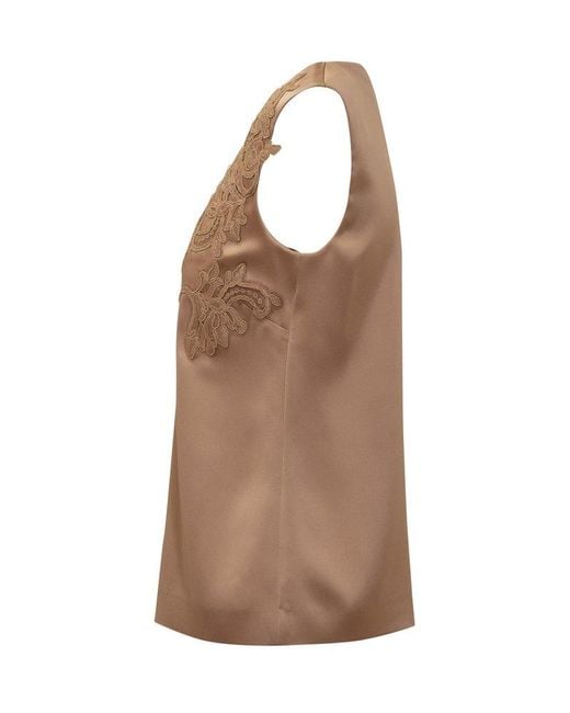 Alberta Ferretti Brown Top Enver