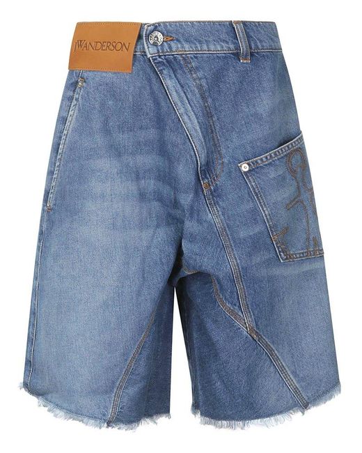 J.W. Anderson Blue Twisted Workwear Shorts