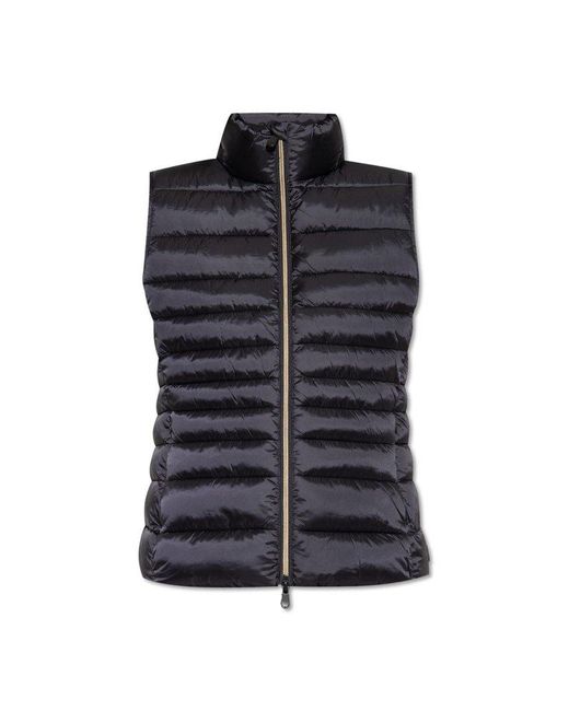 Save The Duck Black High Neck Quilted Gilet