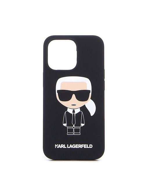 Karl Lagerfeld Black Patch Detailed Karl Ikonik Iphone 13 Pro Max Case