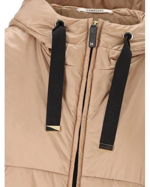 Max Mara Natural Zip-Up Down Jacket