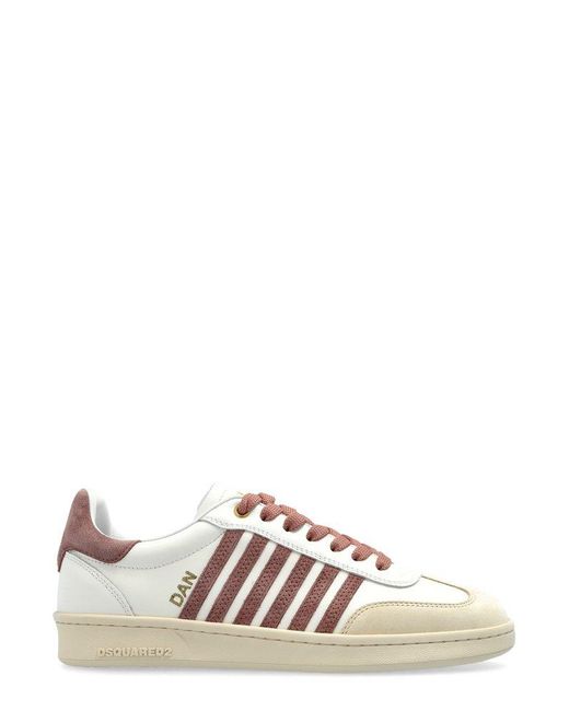 DSquared² Red Boxer Low-Top Sneakers