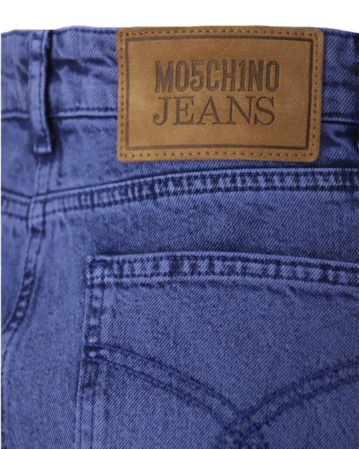 Moschino Blue Jeans Frayed Hem Flared Jeans