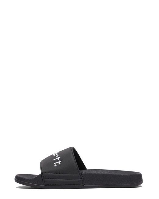Carhartt Black Logo Debossed Slippers for men