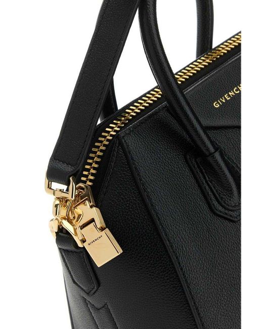 Givenchy Black Antigona Zip-up Top Handle Bag