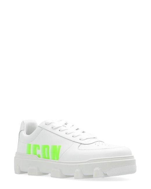 DSquared² Green Icon Printed Low-top Sneakers for men