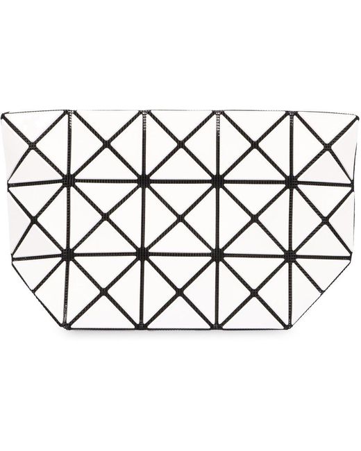 Bao Bao Issey Miyake Black Geometric Patterned Zipped Clutch Bag