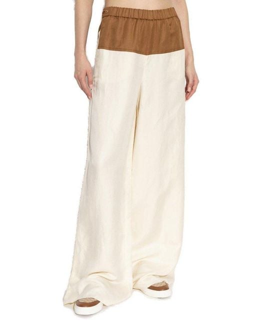 Max Mara White Linen Trousers Gestro