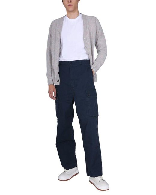 Nigel Cabourn Blue Dutch Cargo Pants for men