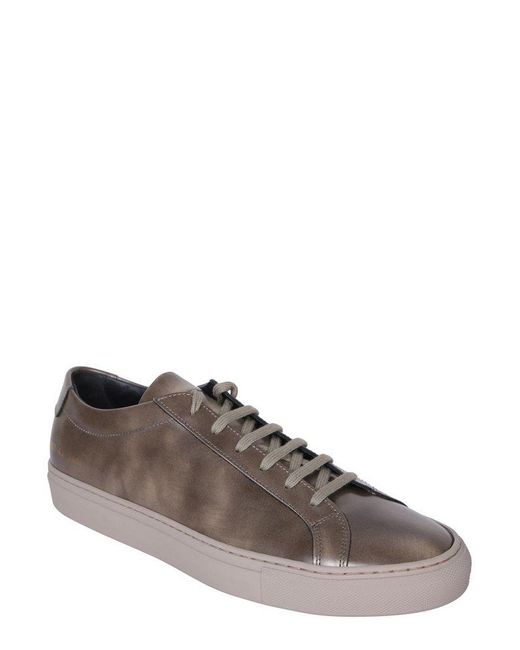 Common Projects Brown Achilles Low Patent Sneakers for men