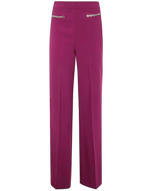 Twin Set Oval T Chain Flared Trousers