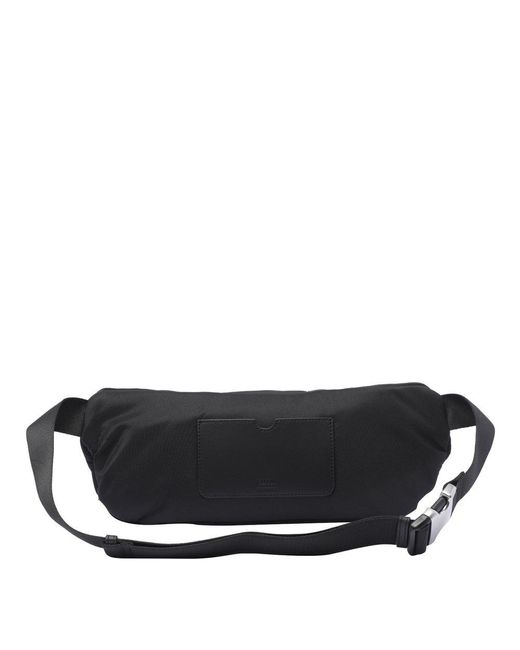 AMI Black Paris Double-buckled Zip-up Belt Bag