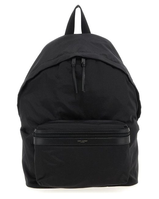 Saint Laurent Black 'City' Backpack for men