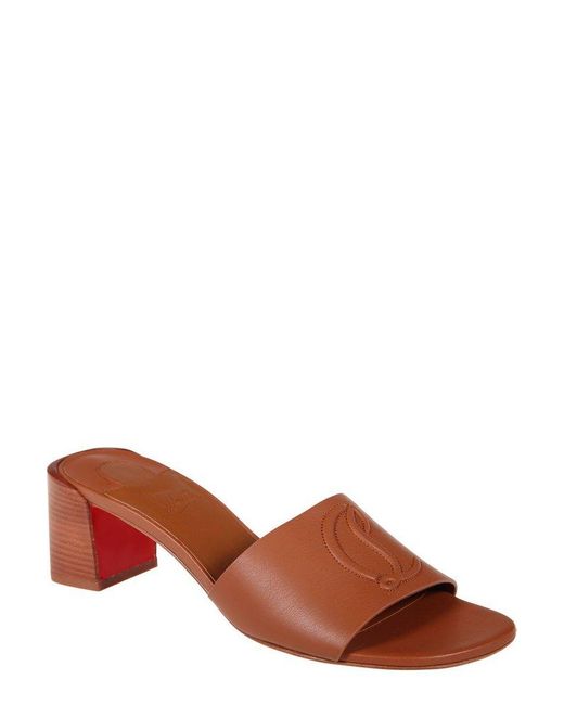 Christian Louboutin Brown So Cl Slip-on Mules