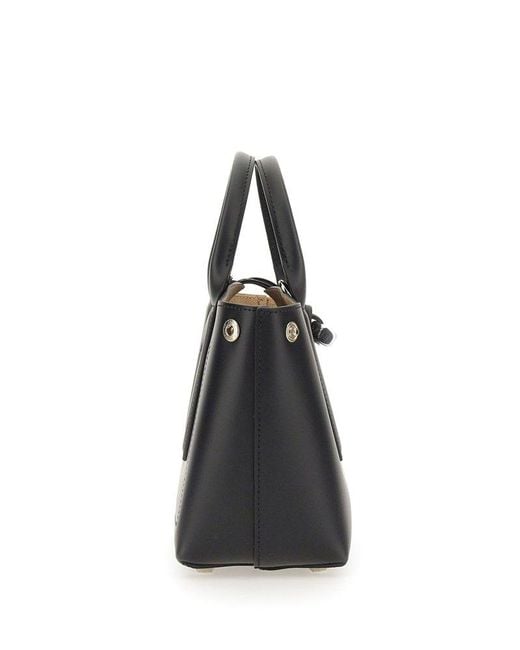 Longchamp Black Roseau Small Top Handle Bag