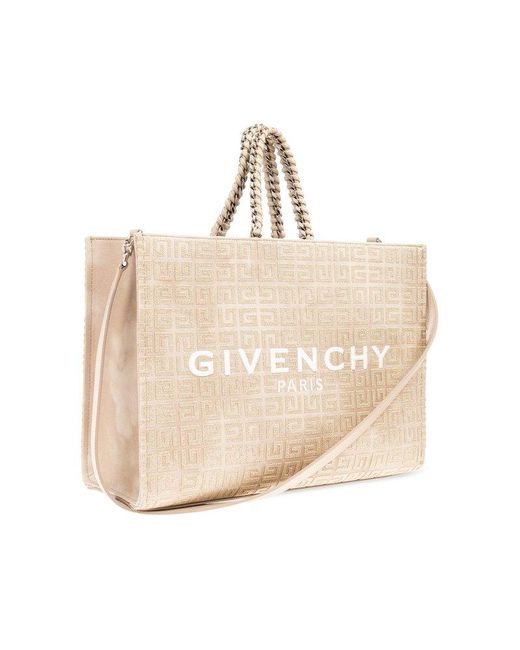 Givenchy Natural G-Tote Medium Juta Shopping Bag