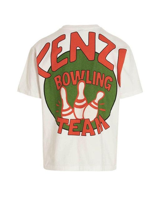 KENZO White ' Bowling' Oversize T-shirt for men