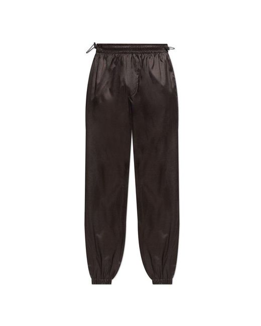 Ferragamo Black Silk Trousers for men
