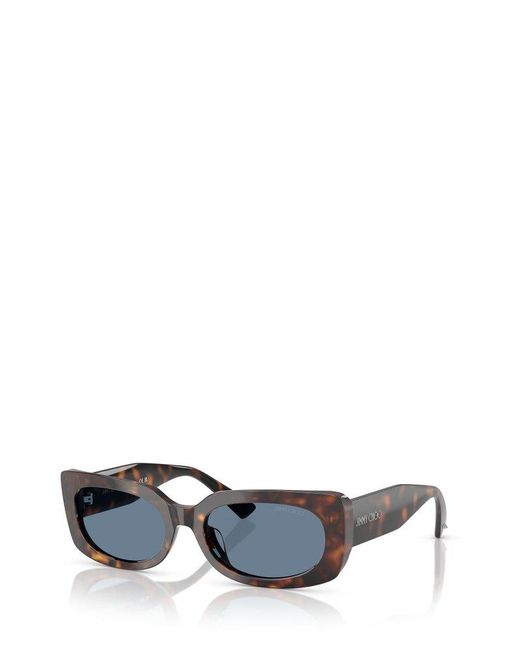 Jimmy Choo Blue Rectangle Frame Sunglasses