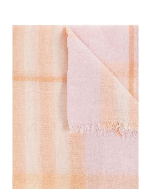 Burberry Pink Wool Scarf,