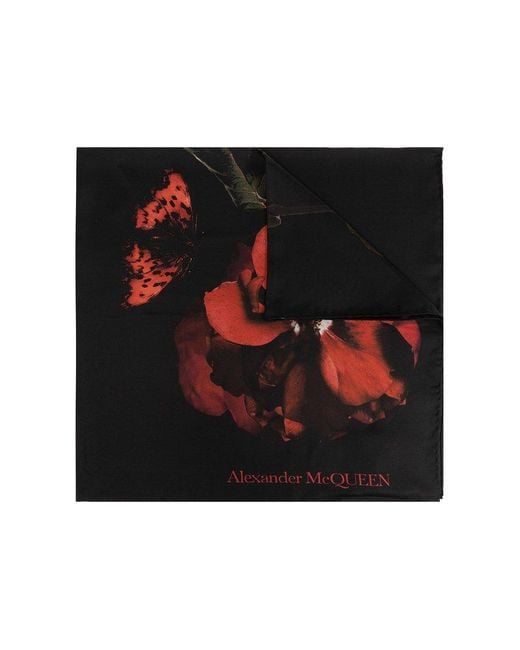 Alexander McQueen Black Silk Shawl