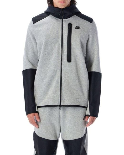 Nike Zipup Longsleeved Jacket in Gray for Men Lyst