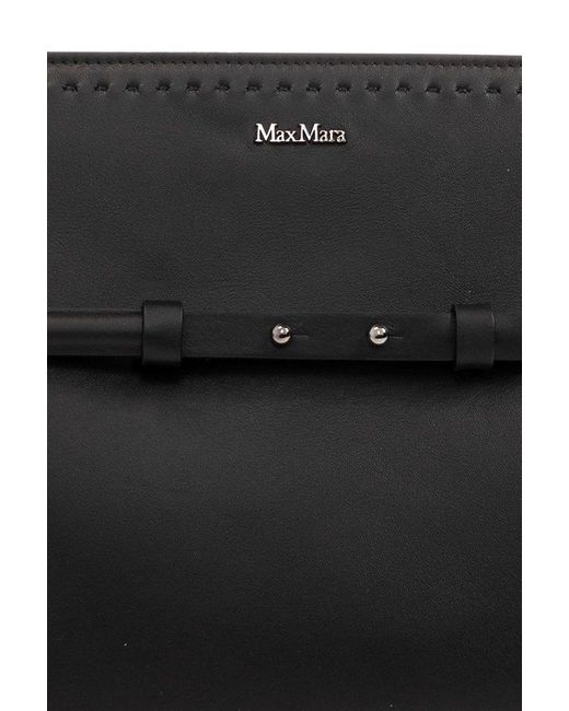 Max Mara Black Archetipo Belt Detailed Clutch Bag