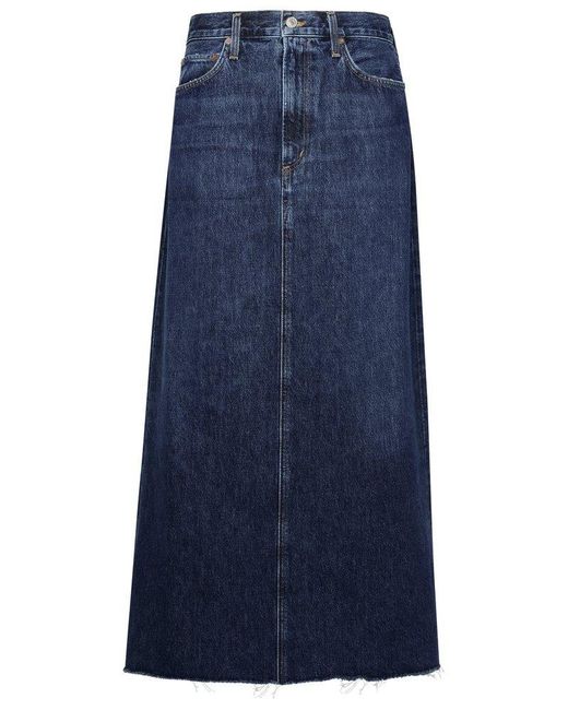Agolde Hilla A-line Denim Skirt in Blue | Lyst
