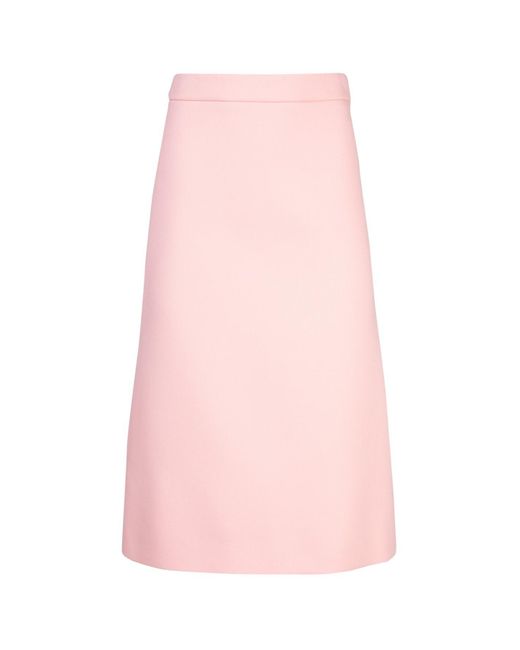 Prada Pink Midi A-line Skirt