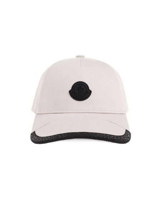 Moncler White Baseball Cap With Logo,