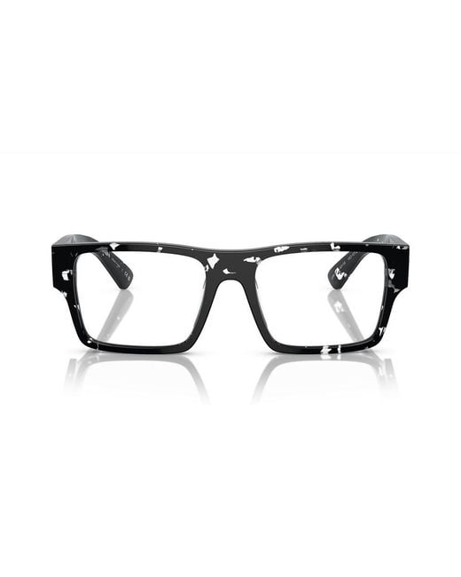 Prada Black Rectangular Frame Glasses