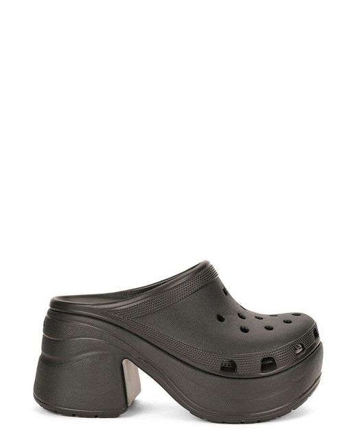 CROCSTM Gray Siren High-Heeled Clogs