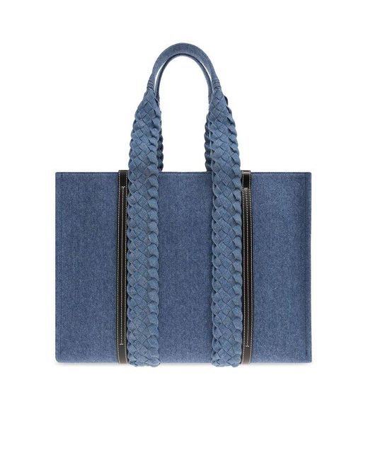 Chloé Blue 'woody Large' Shopper Bag,