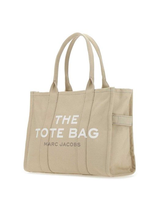 Marc Jacobs Natural Cappuccino Canvas The Tote Shopping Bag