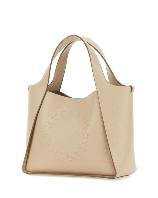 Stella McCartney Natural Logo Detailed Tote Bag