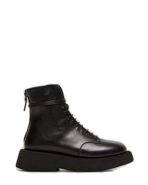 Marsèll Black Round Toe Ankle Boots