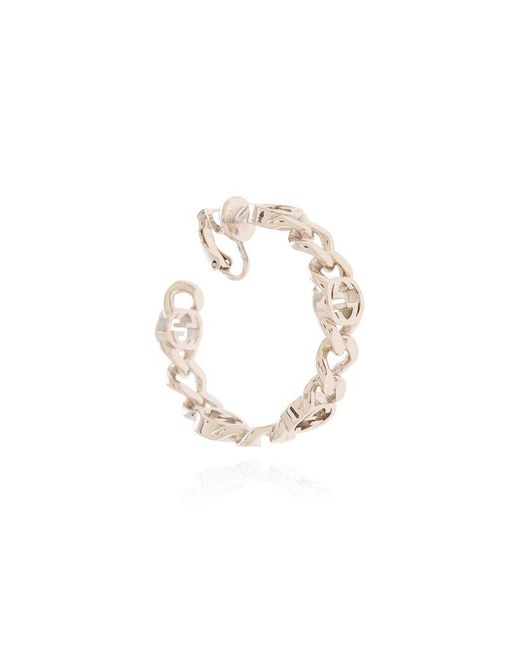 Gucci Brass Clipon Earring With Logo, in Metallic Lyst