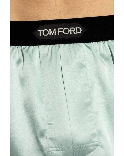 Tom Ford Green Logo-waist Loose Fit Boxers for men