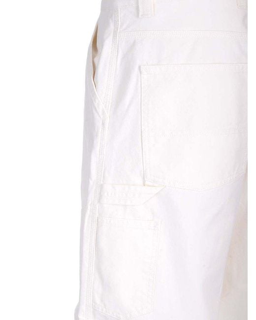 Carhartt White Mid-Rise Wide-Leg Jeans for men